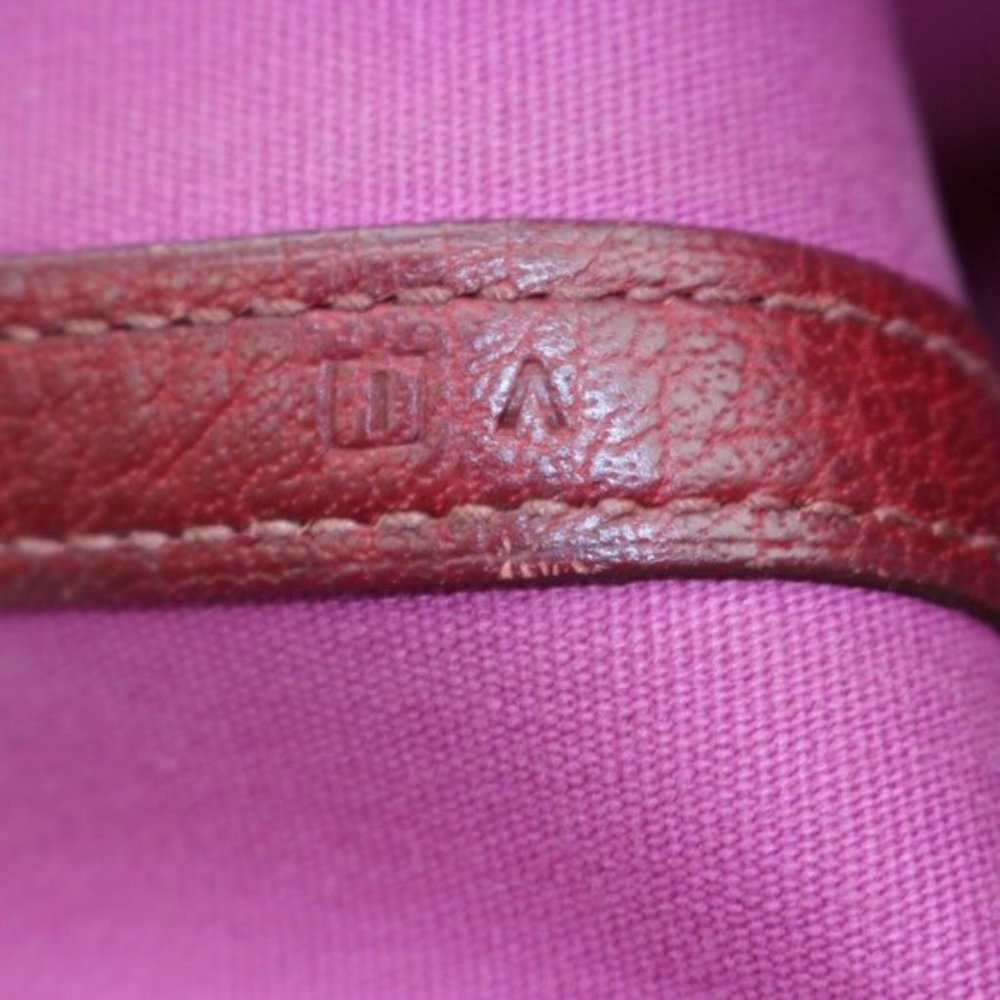 AUTHENTIC Hermes Garden Party PM Bordeaux Canvas - Picture 5 of 11